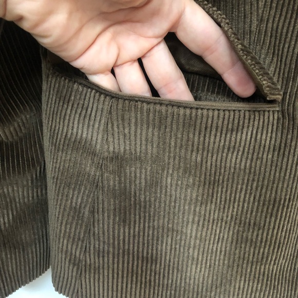 Barbour brown wide wale corduroy City Blazer size 8 EUC - Picture 12 of 12